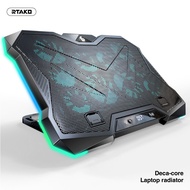 RTAKO Gaming Cooler 10 Fans Foldable Adjustable Notebook Stand Heat Dissipation Holder for 12-18 inc