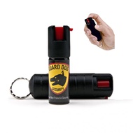Guard Dog Security Hard Case Pepper Spray Keychain w/ Belt Clip, Red Hot Self Defense Spray with UV 