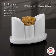 La Piana Snow White Series Salt, Pepper & Toothpick Holder Set