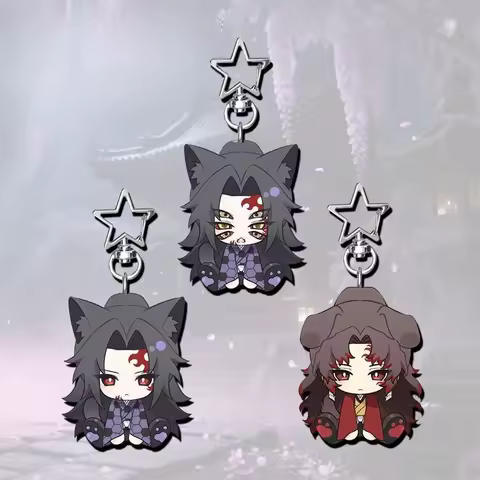 Demon Slayer: Kimetsu No Yaiba Keychain Kokushibo Kokushibo Tsugikuni Yoriichi Anime Peripheral Q-ve