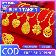 (BUY 1 TAKE 1)100% original 18K Saudi Gold pawnable necklace snake bone chain ripples of water chain K gold necklace male For Women style of necklace Gold Plated Necklace On Sale No Starnish No Fade- intl