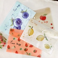 A4 plastic file holder plastic File A4 fail butang student files cute button files A4 file holder