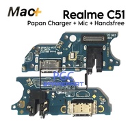 Original PCB Connector Board Mic Charger + Handsfree Realme C51 / RMX3830 - Flexible Flexible Flexib