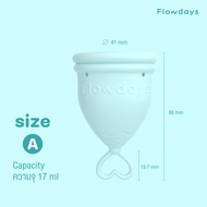 เซตถ้วยอนามัยFlowDays Size A + Flowmate เลือกสีได้ ใช้งานง่าย สบาย ใช้ซ้ำได้