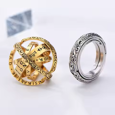 Astronomical B All Rings For Women Men Creative Complex Rotating Cosmic Finger Ring Jewelry 2024 Fas