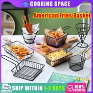 Manila Fries Basket French Fries Holder Kitchen Food Container Tray Burger Plate