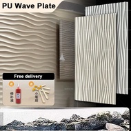 PU wave board three-dimensional art and cultural background wall  3D Foam Wall Paper PU Cultural Wav
