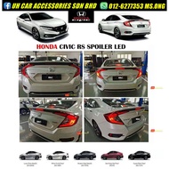 Honda Civic FC 2016-2021 OEM RS Spoiler Rear Trunk Spoiler With LED Brake Light ABS [READY STOCK]