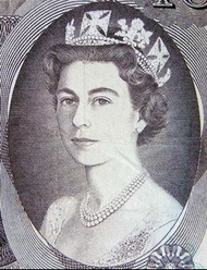 鈔票-1970年英國英格蘭銀行(Bank of England)英女皇伊莉莎伯二世像英格蘭雄獅守匙10英鎊(Pounds Sterling)鈔票