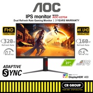 AOC U27G4 27-Inch Dual Refresh Rate 4K UHD 160Hz/FHD 320Hz Fast IPS Gaming Monitor (3Yrs AOC Warrant
