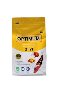 อาหารปลาแพลตตินั่ม OPTIMUM 3in 1.ขนาด800กรัม(สูตรเร่งสี เร่งโต และป้องกันโรค)