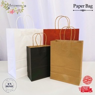 Paper Bag Shopping Bag Bag Retail Bag Colour Kraft Paper Bag Wedding Birthday Bag Delivery Bag [NrC]