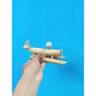 Miniature bamboo toy ship