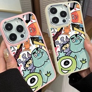 Colored Graffiti Monster Cute Phone Case Compatible for IPhone 11 12 13 Pro 14 15 7 8 Plus SE 2020 XR X XS Max Shockproof Large Hole Frame TPU Soft Case Protective Casing