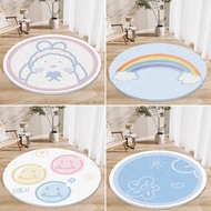 Cartoon Children's Room Round Carpet Study Chair Hanging Basket Mat Thick Imitation Cashmere Large Area Full Cover Dressing Table Cloakroom Mat