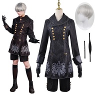 Game 9S Cosplay Cotsume YoRHa No. 9 Type S Uniform Jacket Pants Eyemask Gloves Wig for Halloween Com