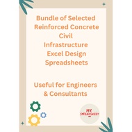 Bundle of Selected  Reinforced Concrete Civil  Infrastructure  Excel Design Spreadsheets