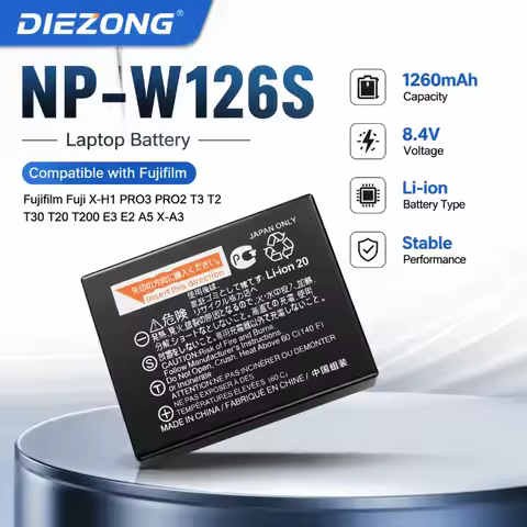 2026 NEW 8.4V 1260mAh NP-W126S Camera Battery for Fujifilm Fuji X-H1 PRO3 PRO2 T3 T2 T30 T20 T200 E3