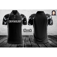 Criminology Polo Shirt Criminology Shirt for Men with Surname Full Sublimation with Cotomized White 