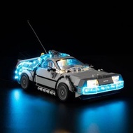 MOC LEGO 77256 相容 Speed Champions 回到未來 LED 燈光套件（不含模型）