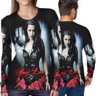 New Longsleeve T-SHIRT Amy Lee Evanescence Tshirt Fullprint Polyester Jersey Material | Size SML XL 