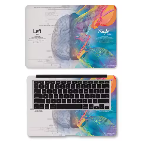 DIY Left Right Brain Laptop Skin Laptop Sticker 12/13/14/15/17 inch Laptop for Air/Pro 13 Dell Lenov