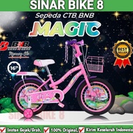 Sepeda Anak Perempuan BNB MAGIC Ukuran 12,16,&amp;18 Inch Keranjang