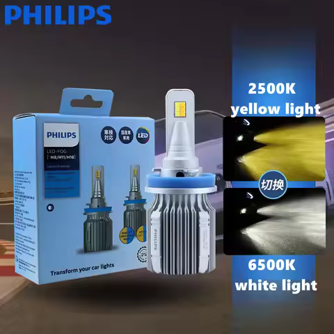 Philips LED H8 H11 H16 Fog Light Ultinon Essential Dual Color CCT White Yellow Switchback LED Auto L