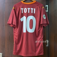 Kappa New style 00-01 Season Rome Vintage Jersey Home Short Sleeve No. 10 Totti No. 18 Batty Footbal