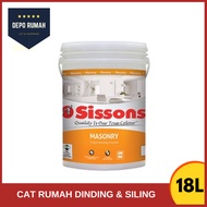 18Litre Sissons Masonry Emulsion Paint 9102 Super White