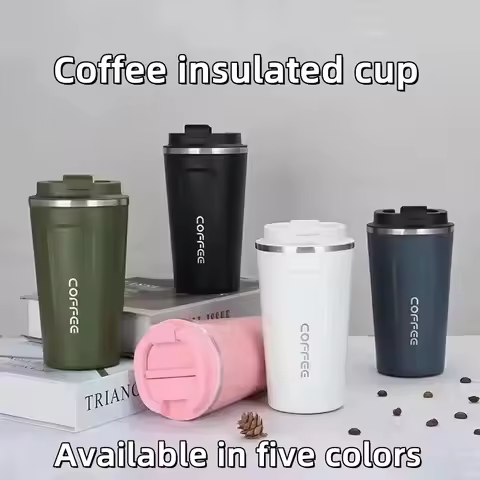 380/510ML Thermo Cafe Coffee Mug Car Thermos Mug Leak_Proof Travel Thermo Cup for Tea Water Coffee D