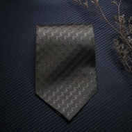 棕色格紋真絲領帶/雅痞紳士商務百搭款式