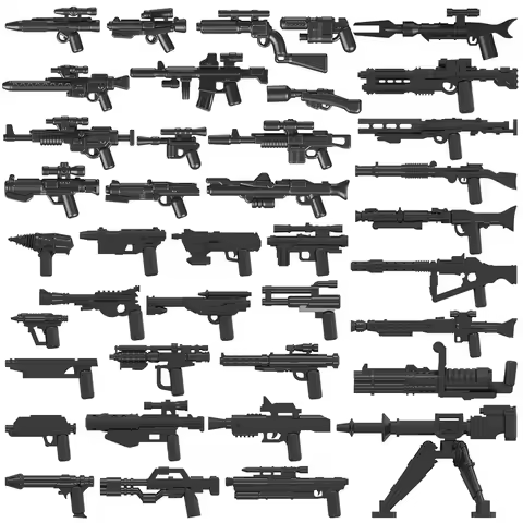 50pcs/lot Military Weapons Set SWAT WW2 Action Figures Parts MOC Bricks Star WW2 Corps Gun Accessori