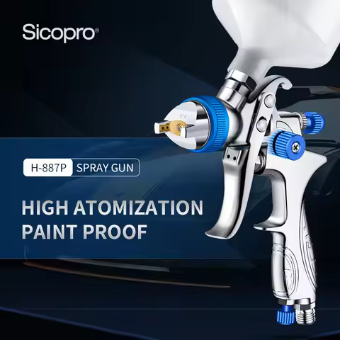SICOPRO High Quality Multi-caliber 1.4 MM Nozzle H-887P Automotive Furniture HVLP Spray Gun