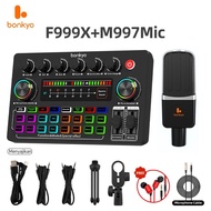 Soundcard bonkyo  Live  F999X+M997, Kualiti Bunyi Lossless, Menyokong Penghantaran Data OTG,  Fungsi