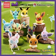 Genuine Pokémon Center Eevee Plush Pendant Soft Waxy Doll Series Fairy Eevee Water Eevee Fire Eevee