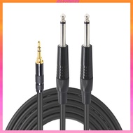 [Kloware2] 3.5mm 1/8" TRS to Dual 6.35mm 1/4" TS  Stereo Y-Cable Splitter, 2m/6ft 1m/3ft 1.5m/ 4.5ft