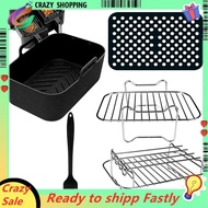 6 Pieces Double Basket AirFryer Parts Air Fryer Accessories Set for  Foodi AF300UK AF400UK, Tower T1