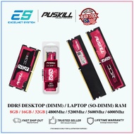 PUSKILL | DDR5 | 16GB/32GB | NEW DESKTOP & LAPTOP RAM