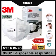 DOSH SIRIM 3M N95 9502+ MASK DISPOSABLE RESPIRATOR ORIGINAL PRODUCT WITH DOSH SIRIM APPROVAL HEADLOO