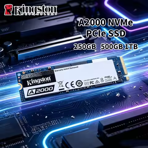 Kingston A2000 NVMe PCIe M.2 2280 SSD, 250GB 500GB 1TB Internal Solid State Drive, 3D TLC Storage Up