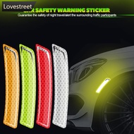 【L.O.V.E】 2Pcs Car Safety Warning Sticker Mark Car Reflective Stickers Tape Reflective Strips Exteri