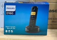 Philips D160 10-hrs Talk Display with Amber Backlight Cordless Phone, 1.6"