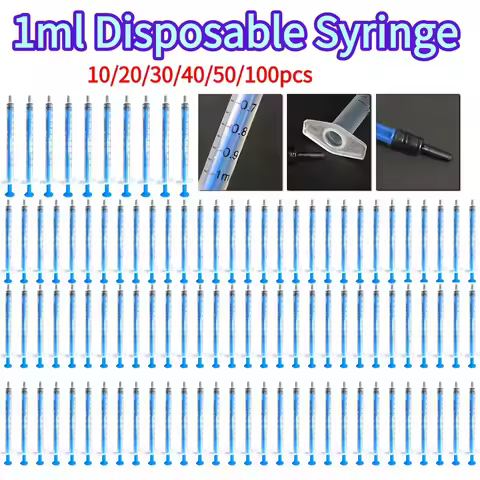 1ml Plastic Disposable Injector Syringe For Refilling Measuring Injection Syringe For Ink Cartridge 