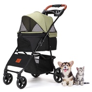 Rafayel  COD รถเข็นสัตว์เลี้ยง 3-in-1 รถเข็นหมา 4 ล้อ.รถเข็นสุนัขและแมว กระเป๋าในรถแบบแยก รถเข็นเดิน