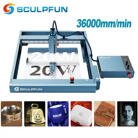 SCULPFUN A9 Ultra 20W Laser Engraver Cutting Infrared Fiber Laser Machine High Speed Desktop Diode L