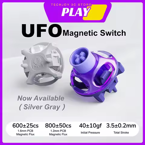 New GravaStar UFO Magnetic Switch Deep Clacky Sound Hot Swap 40gf Magnetic Linear Switches for Keybo