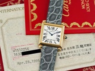 Cartier vintage watch 18K Gold  Tank Obus 卡地亞中古錶 有盒有證書