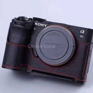 Photo Camera Genuine leather cowhide Bag Body BOX Case For SONY A7C2 A7CR A7CII hand grip Quick Rele