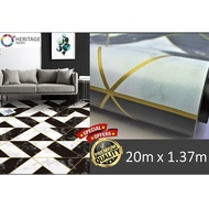 Tikar Getah 20m x 1.37m (4.5 kaki) PVC Vinyl Carpet Flooring Rug Mat Home Decor Canopy Karpet Velvet Toto Khemah Kanopi